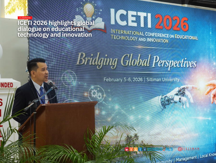 Dr. Dave E. Marcial, Dr. Mariano C. Lao Global Studies Center (GSC) director and ICETI 2026 conference chair, opens with a rationale of the two-day event.