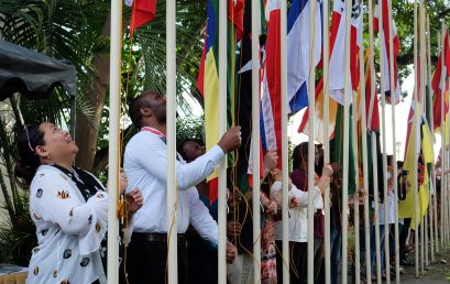 59 national flags raised to open International Cultural Exchange Month