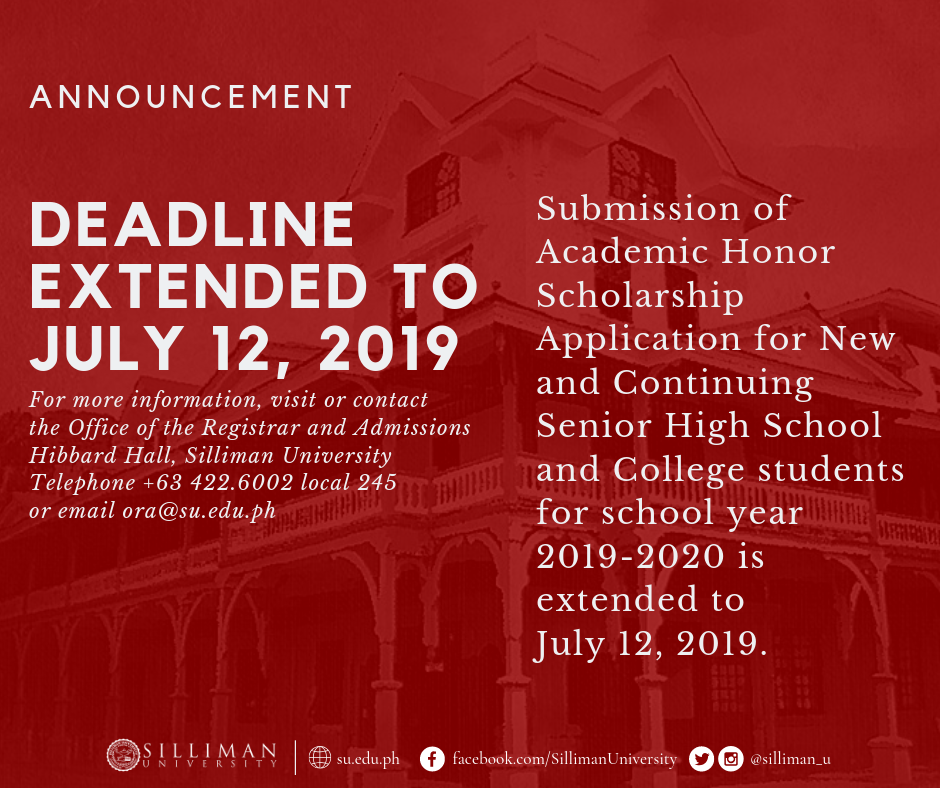 Deadline Extended For Submission Of Application For Academic