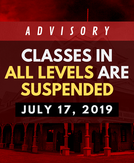 CLASSES IN ALL LEVELS ARE SUSPENDED