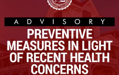 Advisory in Light of Recent Health Concerns