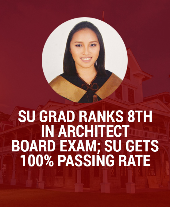 SU grad ranks 8th in Architect Board Exam; SU gets 100% passing rate