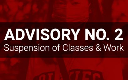 ADVISORY NO. 2: Suspension of Classes and Work