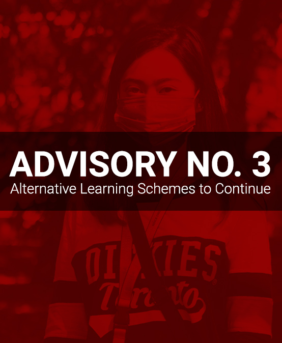 ADVISORY NO. 2: Suspension of Classes and Work