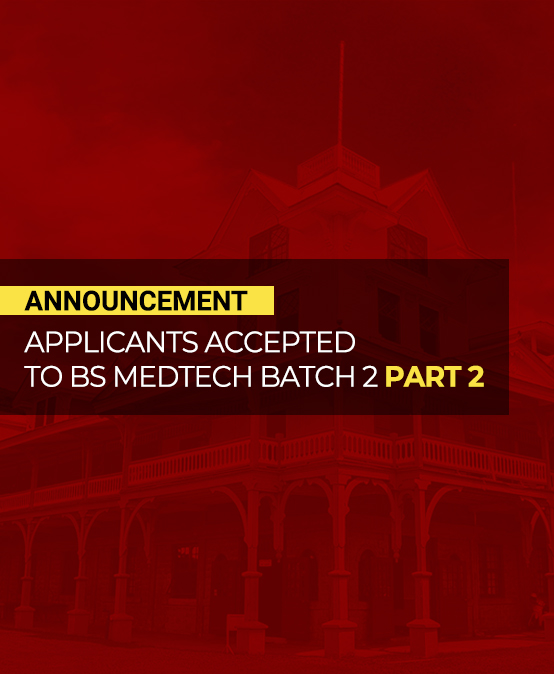 Accepted Applicants for BS MedTech Batch 2 Part 2