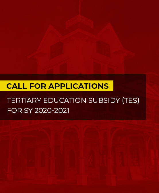 Call for Applications to CHED-Tertiary Education Subsidy (TES) for SY 2020-2021