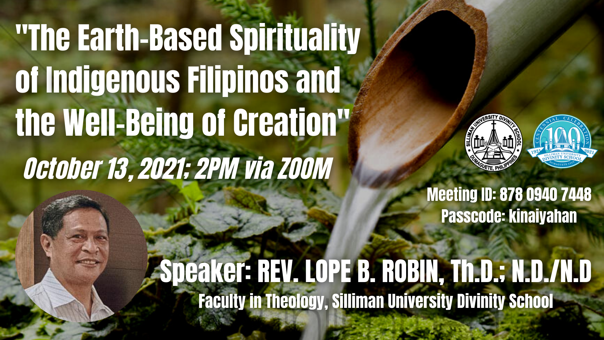 Divinity School marks Indigenous Peoples Month with webinar on Filipino Earth-Based Spirituality