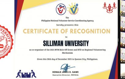SU gets recognized by PNVSCA as National Volunteer Month co-lead