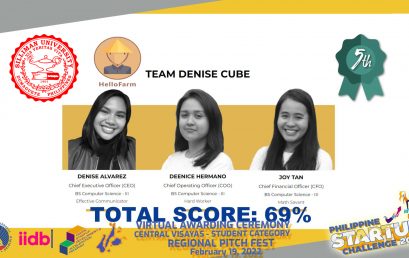 ComSci students place 5th in DICT regional pitching competition for startups