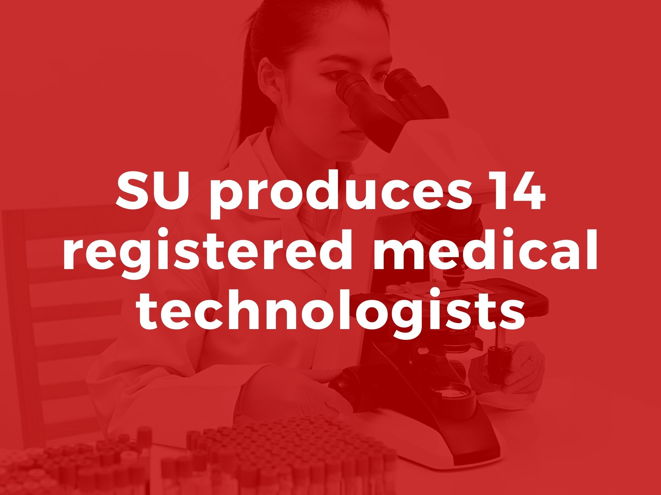 SU produces 14 registered medical technologists