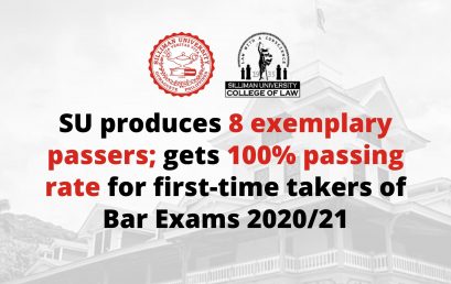 SU produces 8 exemplary passers; gets 100% passing rate for first-time takers of Bar Exams 2020/21