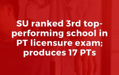 SU ranked 3rd top-performing school in PT licensure exam; produces 17 PTs