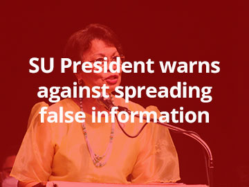 SU President warns against spreading false information