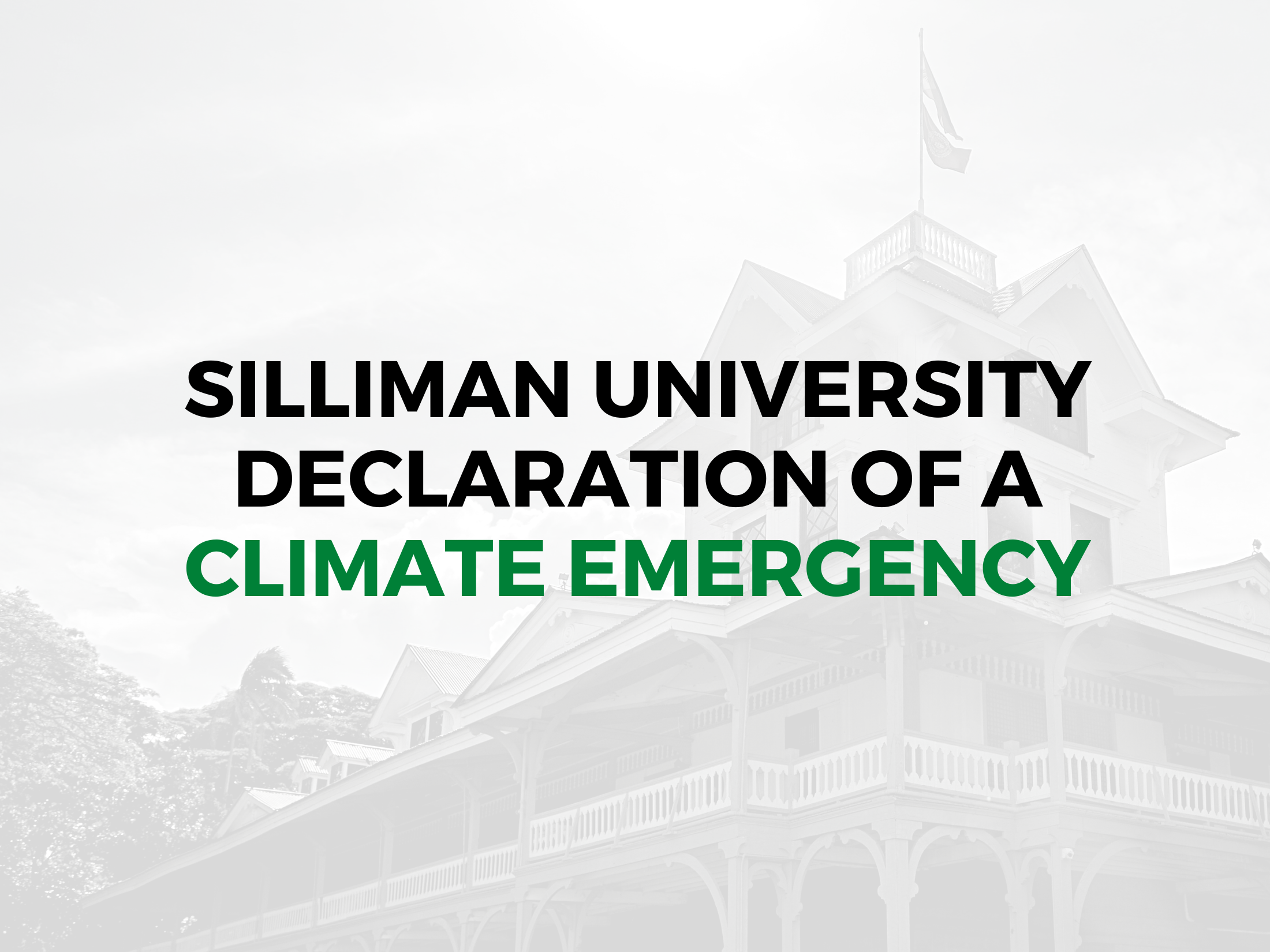 Silliman University Declaration of a Climate Emergency