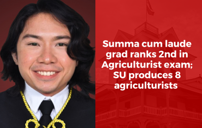 Summa cum laude grad ranks 2nd in Agriculturist exam; SU produces 8 agriculturists