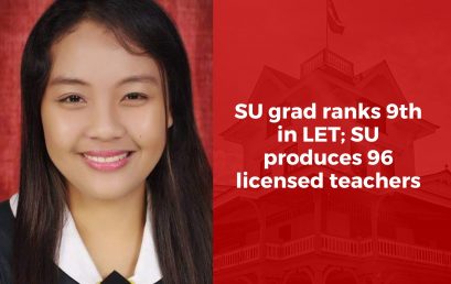 SU grad ranks 9th in LET; SU produces 96 licensed teachers