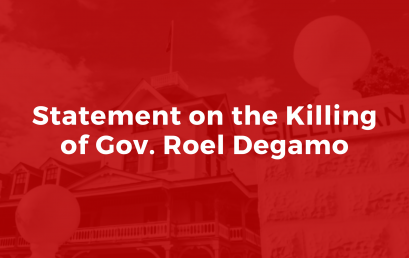 SU’s Official Statement on the Killing of Gov. Roel Degamo