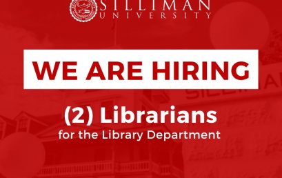 Job Opening: two (2) Librarians for the Library Department