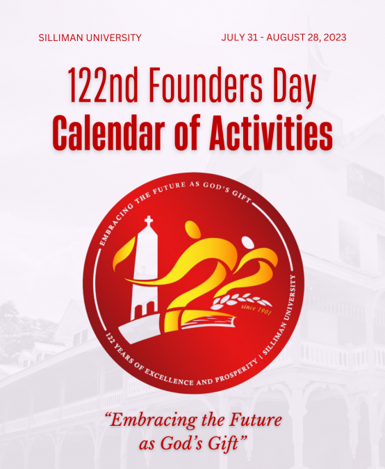 122nd Founders Day Calendar of Activities, as of August 25, 2023
