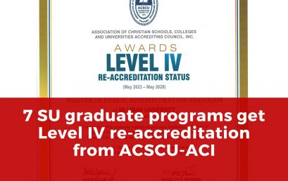 7 SU graduate programs get Level IV re-accreditation from ACSCU-ACI
