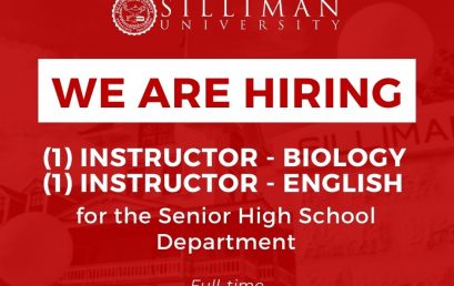 Hiring Two (2) Instructors for the Senior High School Department