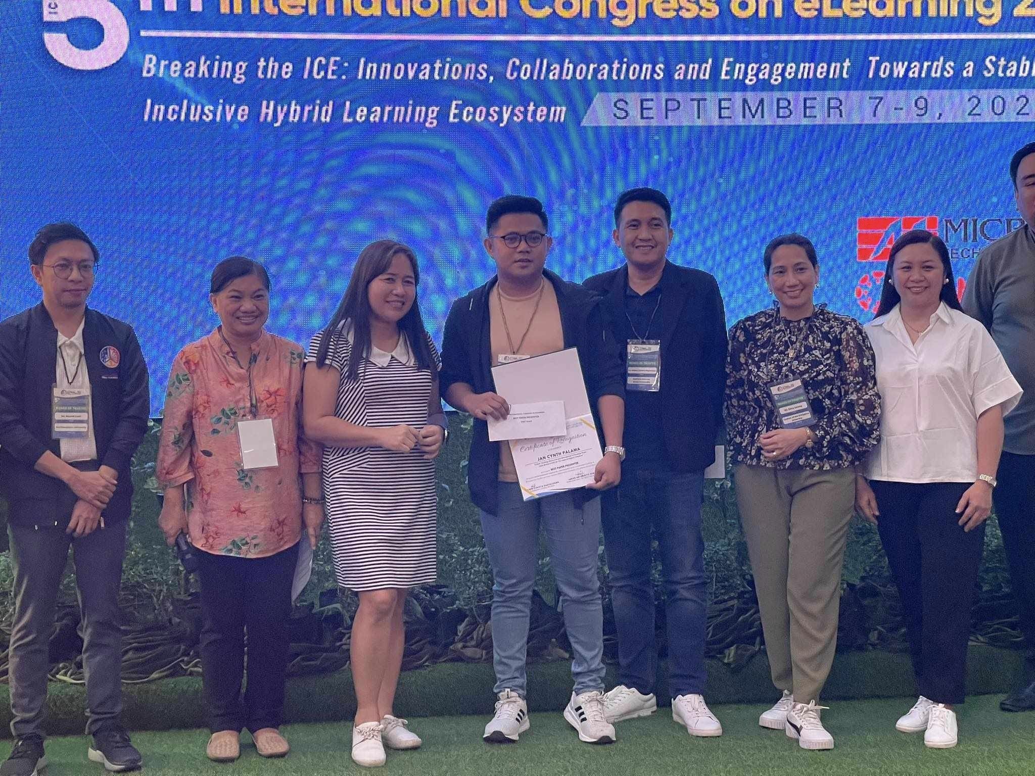 SHS faculty member bags 1st place in research presentation at int’l eLearning congress