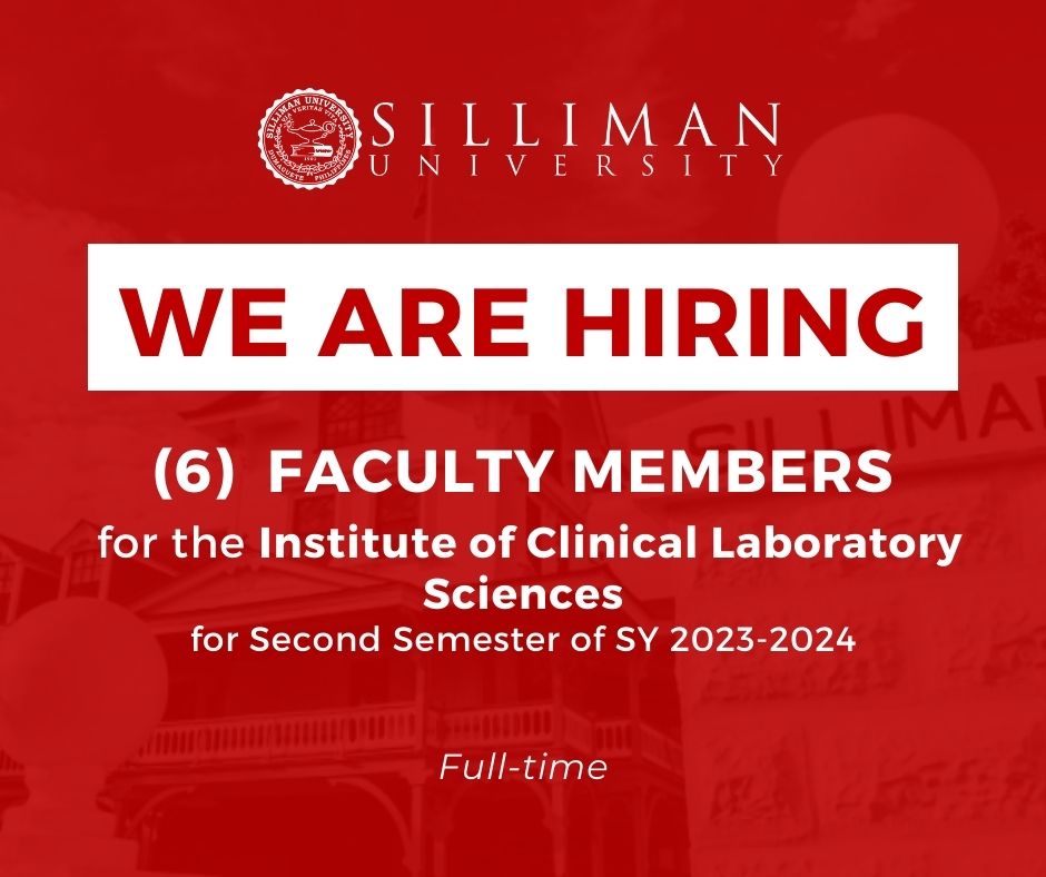 Hiring: six (6) full-time faculty members for the Institute of Clinical Laboratory Sciences
