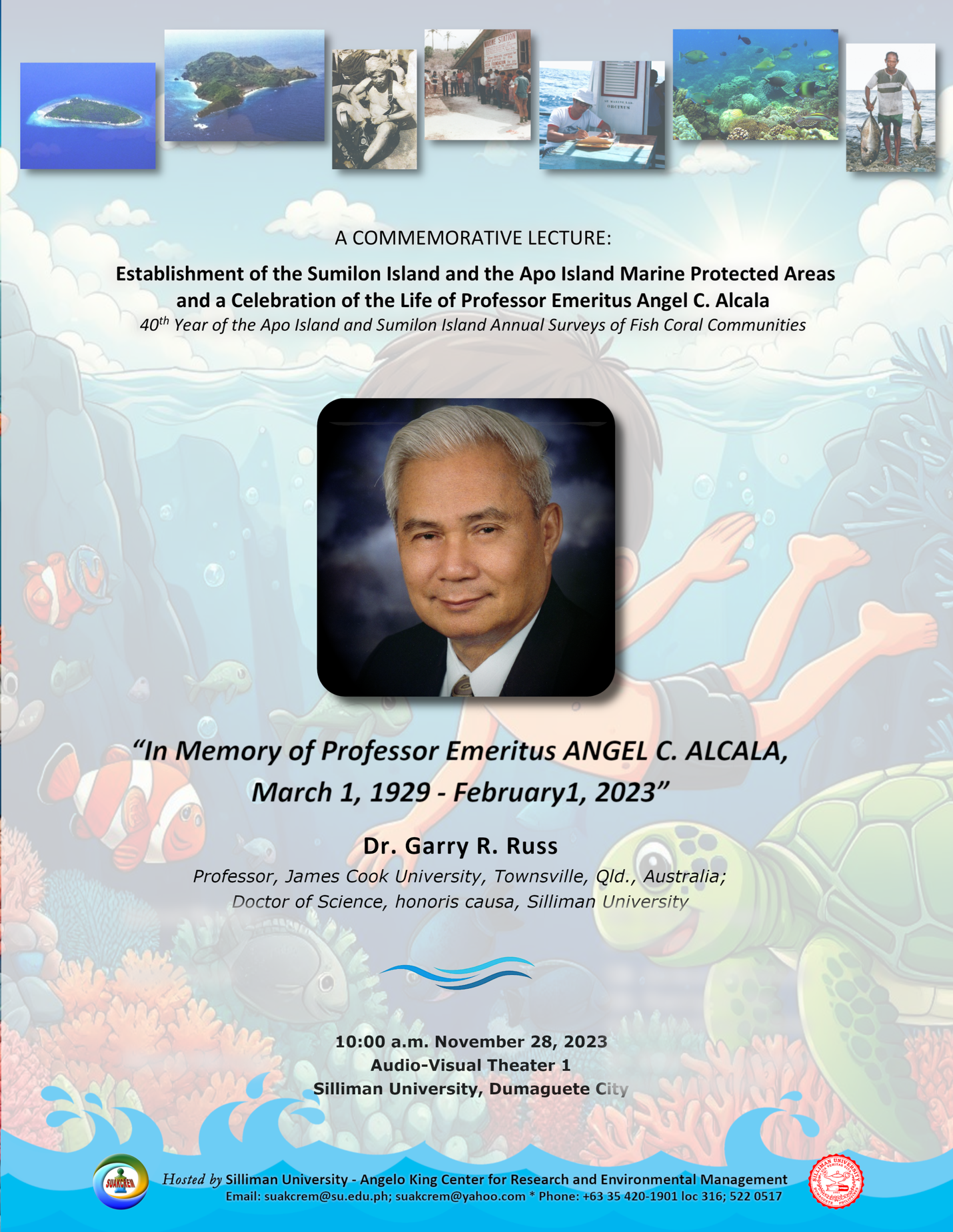 SUAKCREM holds commemorative lecture on marine protected areas, celebrates life of nat’l scientist