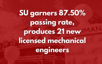 SU earns a National Passing Rate of 87.50% and produces 21 new licensed mechanical engineers