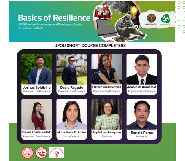 SU SHS faculty members complete UP’s online basic course on resilience