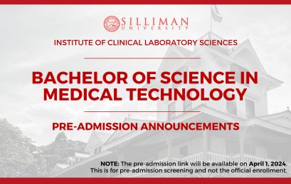 APPLY at Silliman University (SU) Institute of Clinical Laboratory Sciences (ICLS), the Center of Development in Medical Technology Education