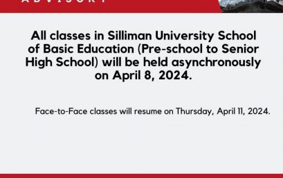 All classes in Silliman University School of Basic Education (Pre-school to Senior High School) will be held asynchronously on April 8, 2024