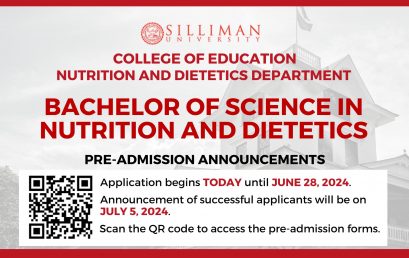 College of Education – Nutrition & Dietetics (ND) Department is NOW ACCEPTING APPLICATIONS