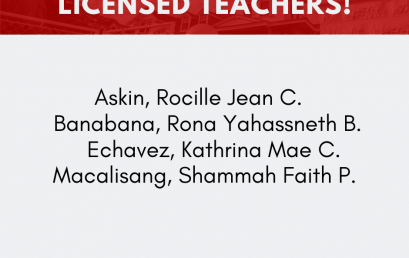 The Silliman University College of Education (COE) produced a total of thirty-five (35) newly licensed professional teachers