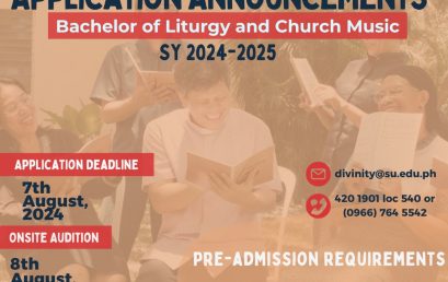 The Silliman University Divinity School is now opening its application for Bachelor of Liturgy and Church Music SY 2024-2025