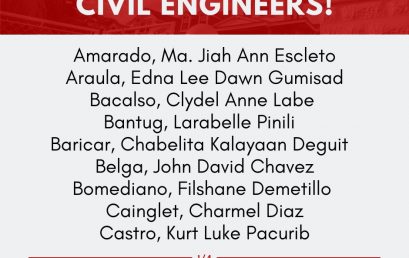 The Silliman University (SU) College of Engineering and Design (CED) produced 38 newly licensed civil engineers