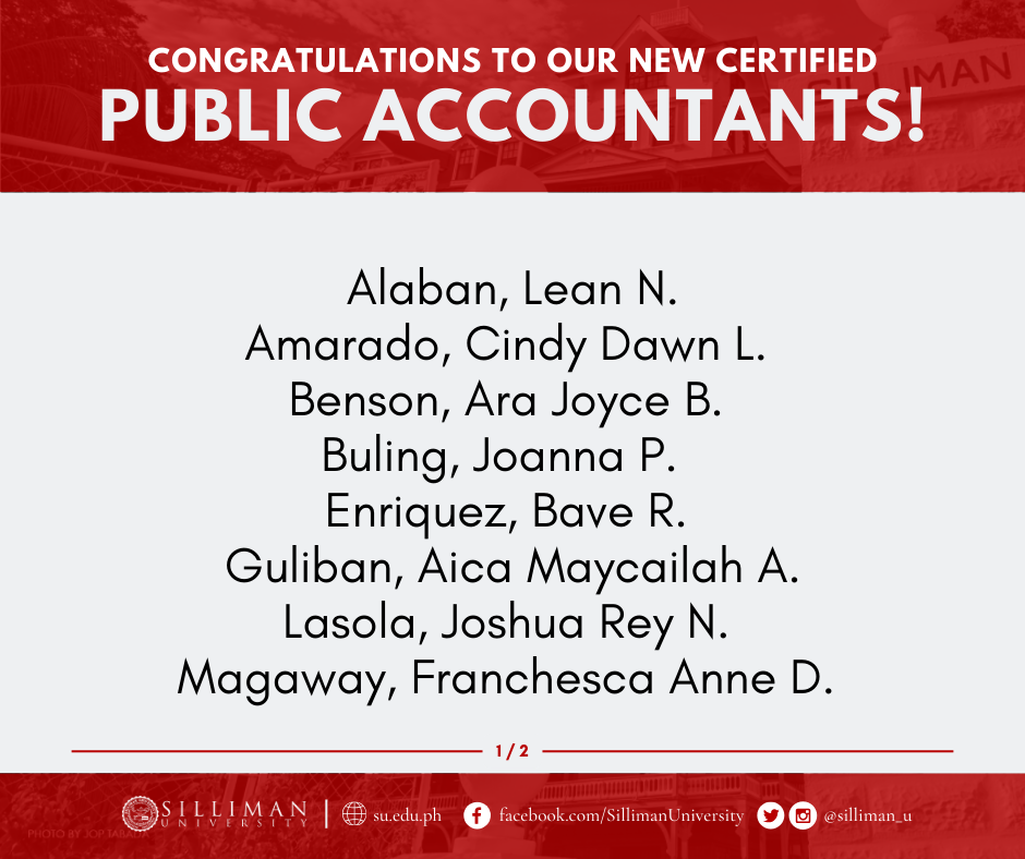 College of Business Administration produced sixteen (16) new Certified Public Accountants