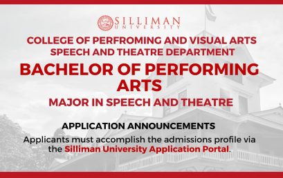 College of Performing & Visual Arts (COPVA) Major in Speech and Theatre is announcing its General Admission Guidelines for SY 2024-2025