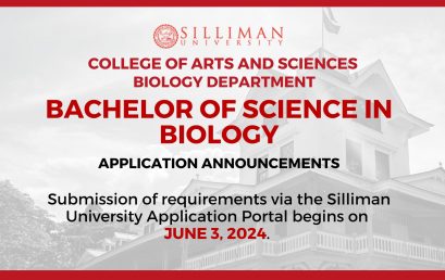College of Arts and Sciences – Biology Department is calling all interested first-year applicants to APPLY to its Bachelor of Science in Biology