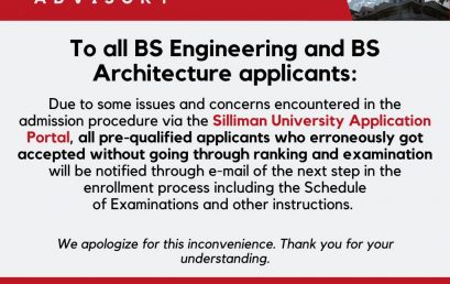 Silliman University College of Engineering and Design (CED) Applicants for SY 2024-2025