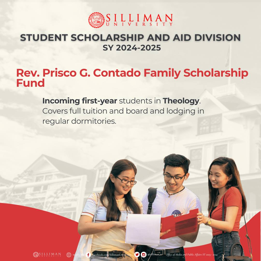 Student Scholarship and Aid Division (SSAD) announces the scholarship opening of the Rev. Prisco G. Contado Family Scholarship Fund