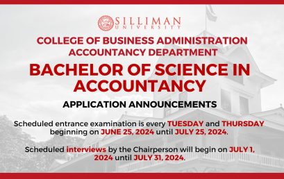 College of Business Administration – Accountancy Department is calling all interested first-year applicants to APPLY