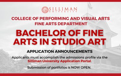 College of Performing and Visual Arts (COPVA) – Fine Arts Department is calling all interested applicants for Bachelor of Fine Arts in Studio Arts for SY 2024-2025