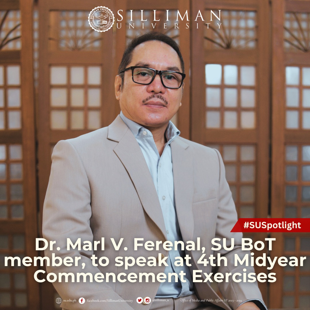 Dr. Marl V. Ferenal is Silliman University’s 4th Midyear Commencement Exercises speaker