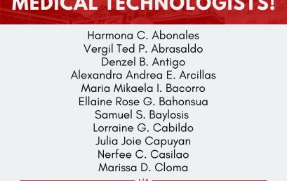 Institute of Clinical Laboratory Sciences (ICLS) produced forty-one (41) newly licensed Medical Technologists during the August 2024 Medical Technologists Licensure Examination