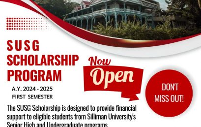 The Educational Services Committee and Executive Committee of the Silliman University Student Government (SUSG) opens the SUSG Scholarship Program application for the school year 2024-2025