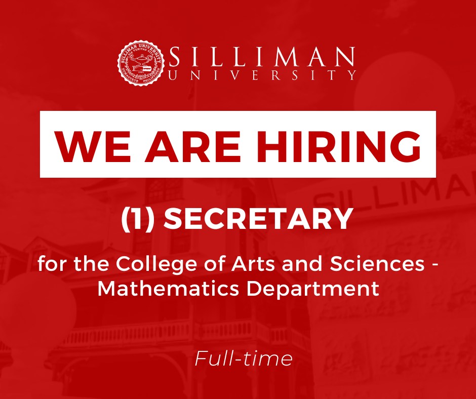 HIRING: One (1) Full-time Secretary for College of Arts and Sciences – Mathematics Department