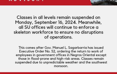 Classes in all levels remain suspended on Monday, September 16, 2024