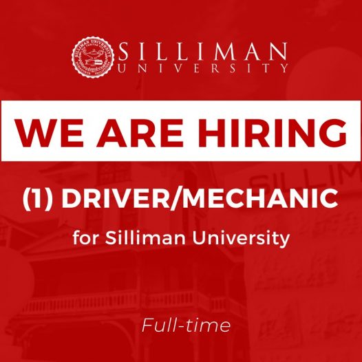 HIRING: Silliman University (SU) is hiring a Driver/Mechanic