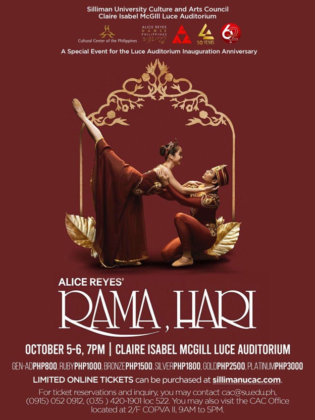 National Artist for Dance Alice Reyes’ “Rama, Hari” to be the inaugural show for the Luce’s 50th